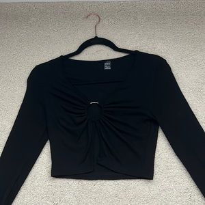 Black Shein Cutout Top
